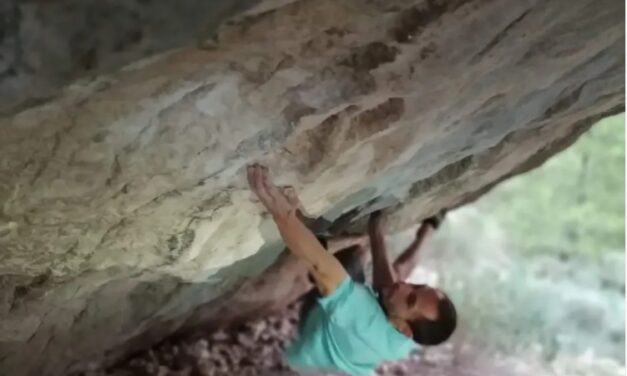 Video: Nacho Sánchez gelingt Erstbegehung von "Daños con-laterales" (8C)