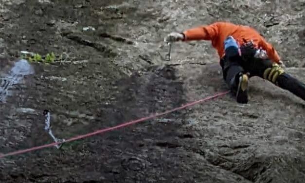 James Pearson klettert Trad-Route "Lexicon" (E11, 7a/ 8c+ trad).