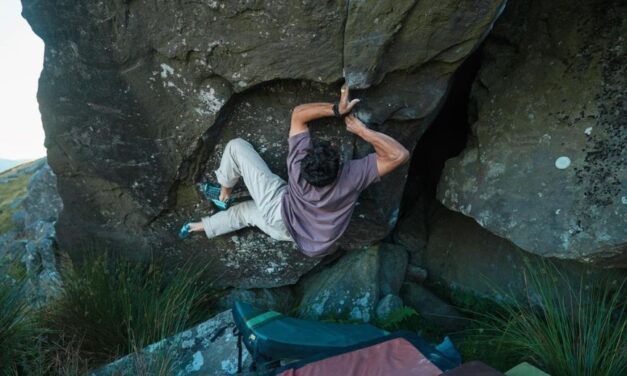 Aidan Roberts meldet "Isles of Wonder sit" (8C+)