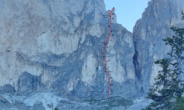 Philipp Prünster, Martin Sieberer und Simon Messner melden Erstbegehung “Männer die auf Wände starren (P.M.S.)” an der Rotwand (Roda de Vaèl)