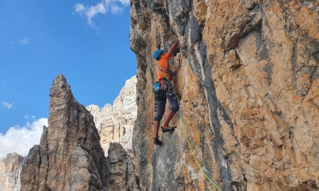 Martin Sieberer und Simon Messner mit Neutour „La Vita è Bella“ (7+) am Lagazoui
