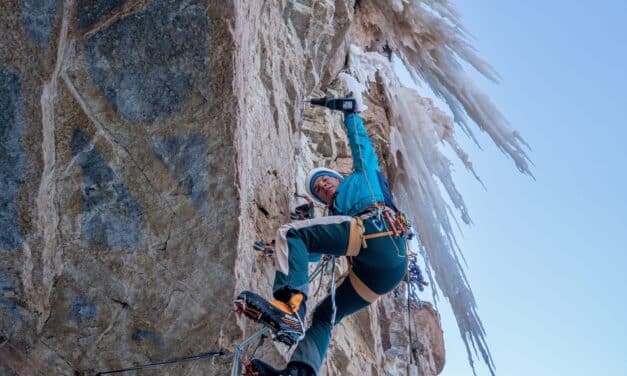 Daniel Ladurner meldet neue Mixedroute "Fossil" M7+ WI4