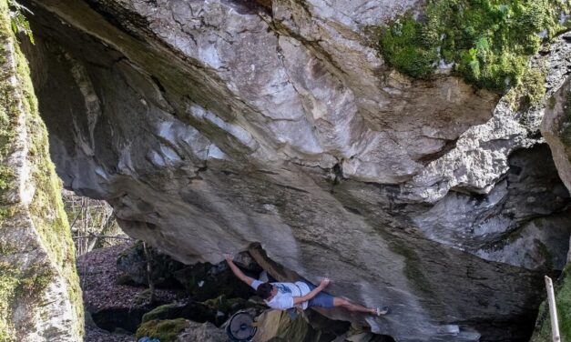 Kim Marschner meldet erste Begehung von "Peace Corps" (8C) im Valle Bavona
