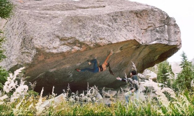 Shawn und Brooke Raboutou klettern "Box Therapy" (8C)