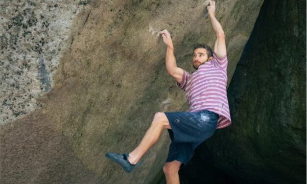 Florian Wientjes holt sich die erste Wiederholung von "Floatin" 8C+
