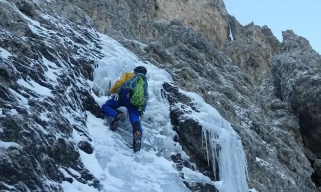 Martin Feistl und Martin Sieberer mit Erstbegehung "Gullyvers Reisen" (500m, M6, WI 6)
