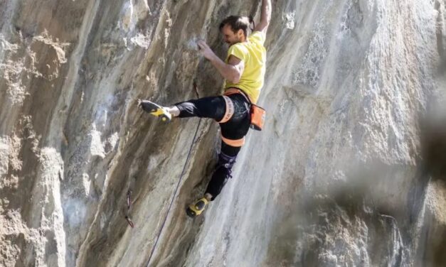 Michael Piccolruaz holt sich die 3. Begehung der Route „Companion of Change“ (9a+)